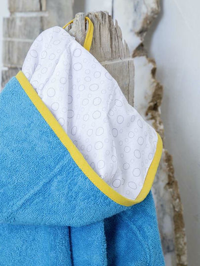 Nima Kids Hooded Bathrobe Fleeky 6 Blue