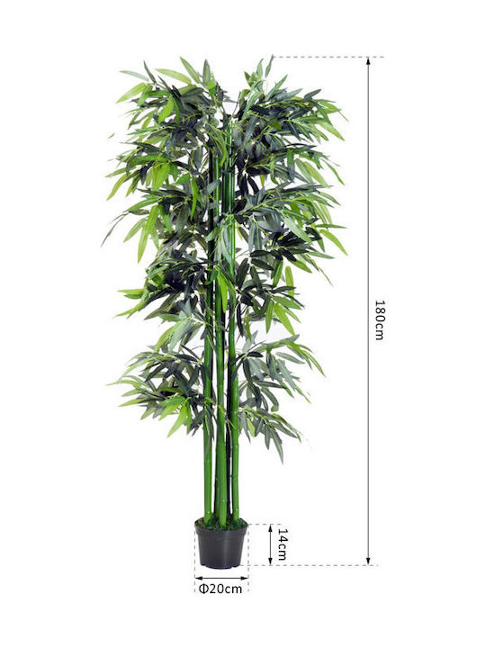 Artificial Outdoor Tree Bamboo Bamboo 180 Cm Green 180cm Outsunny