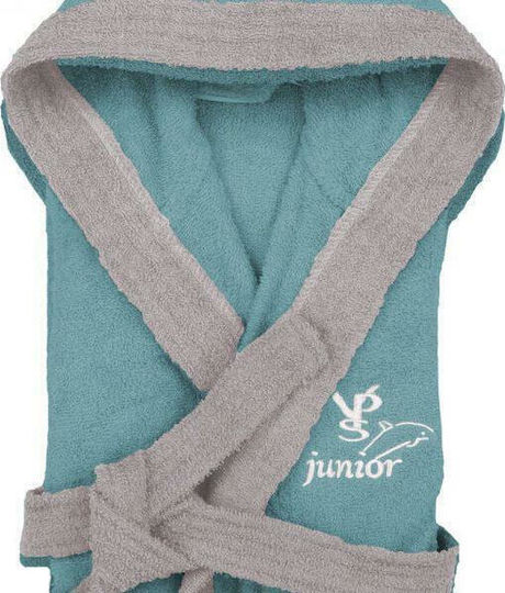 Viopros Kids Bathrobe Petrol Blue with Hooded Viopros Kids Bathrobe Petrol Blue with Hooded