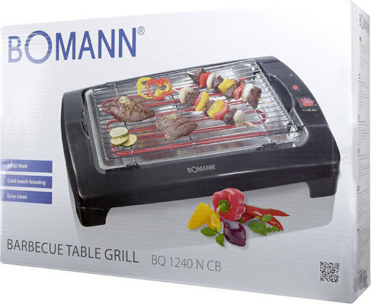 Bomann BQ 1240 Επιτραπέζια Ηλεκτρική Ψησταριά Σχάρας 1200W 35.5x24.5εκ.