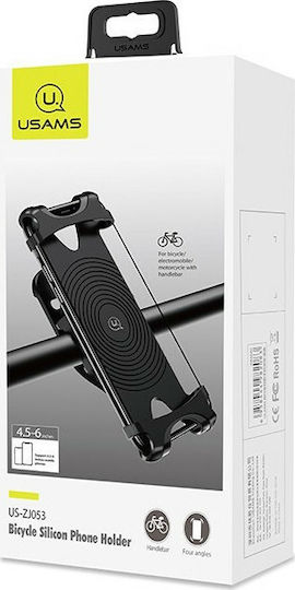 Usams US-ZJ053 Bicycle Mobile Phone Holder Rubber Black