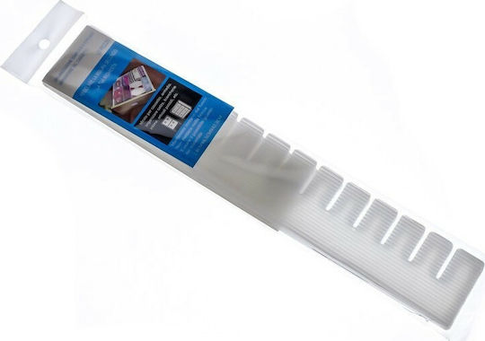 Plastic Drawer Divider for Underwear / Socks in White Color 6.5x42.3cm 3pcs