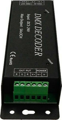 GloboStar Wireless RGB Controller Touch Controller RF With Remote Control RGB 2.4G DMX512 Controller 3 Channels 5V - 12V - 24V DC 75W - 180W - 360W 15144
