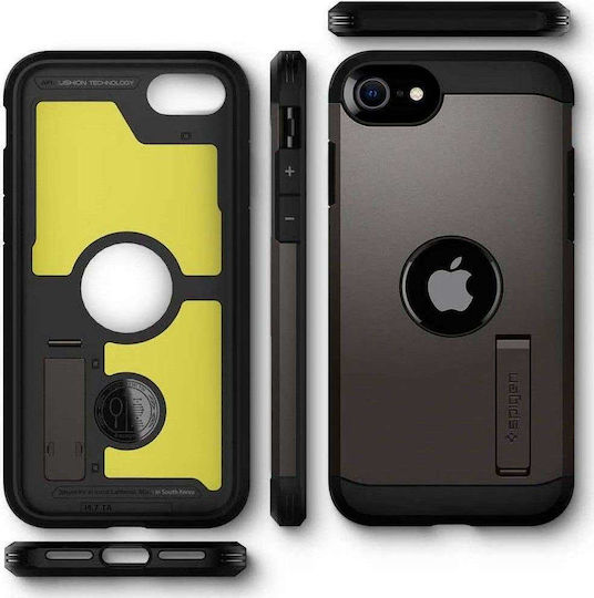 Spigen Tough Armor Back Cover Πλαστικό Μαύρο (iPhone SE 2020)