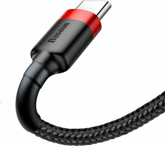 Baseus Cafule Плетен USB 2.0 Кабел USB-C Мъжки - USB-A Мъжки Черен 2m CATKLF-C91