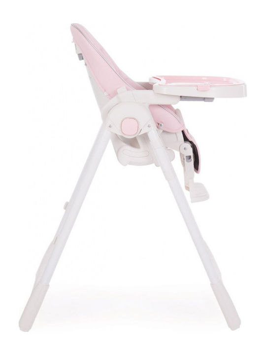 Kikka Boo Pastello Foldable Baby Highchair with Adjustable Height Pink