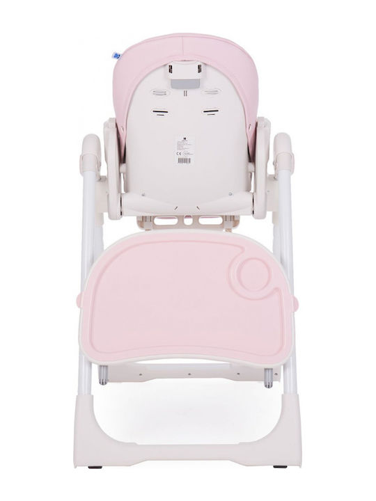 Kikka Boo Pastello Foldable Baby Highchair with Adjustable Height Pink