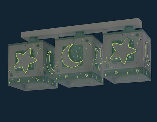 Ango Moon Kronleuchter Kinderdeckenleuchte Deckenleuchte montieren 23W mit Fassung E27 Green