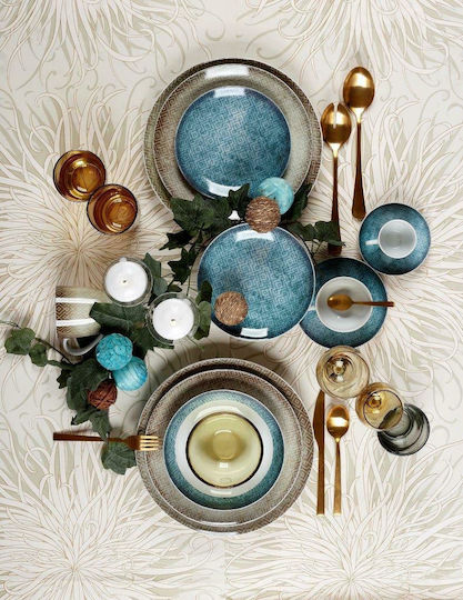 Cryspo Trio La Palma Colorful Porcelain Dinnerware Set 20pcs