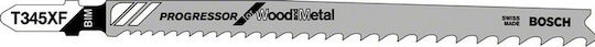 Bosch T345XF Jig Saw Blade for Metal and Wood 105mm Progressor for Wood & Metal 5pcs 2608634994