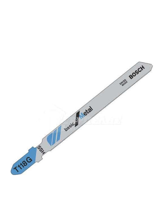 Bosch T118G Λάμες Basic for Metal για Μέταλλο 50mm 5τμχ
