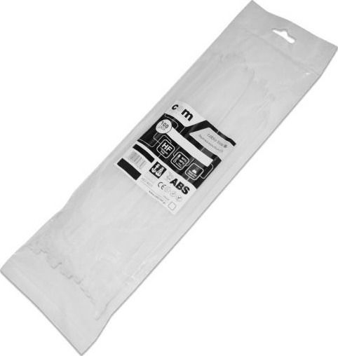 Com Δεματικά Καλωδίων Πλαστικά 450mmx7.6mm σε Λευκό χρώμα (100τμχ) (17973)
