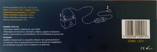 Autoline Smart Car Battery Charger & Maintainer 12/24V