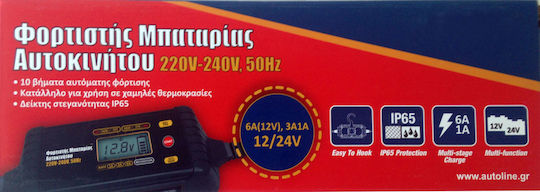 Autoline Smart Car Battery Charger & Maintainer 12/24V