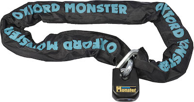 Oxford Monster Αντικλεπτική Αλυσίδα Μοτοσυκλέτας με Κλειδαριά και Μήκος 200εκ. Μαύρο Χρώμα