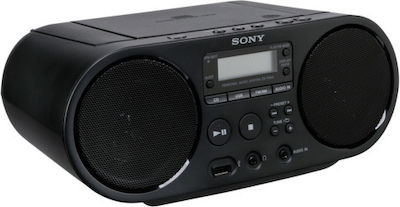 Sony Φορητό Ηχοσύστημα ZS-PS50 με CD / MP3 / USB / Ραδιόφωνο σε Μαύρο Χρώμα