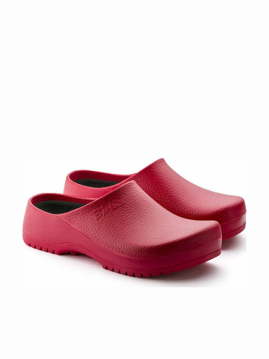 Birkenstock Super Birki Anatomic Clogs Red