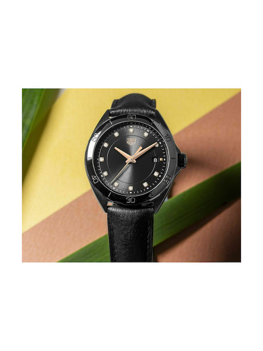 TAG Heuer Formula 1 Ceas cu Negru Curea de Piele