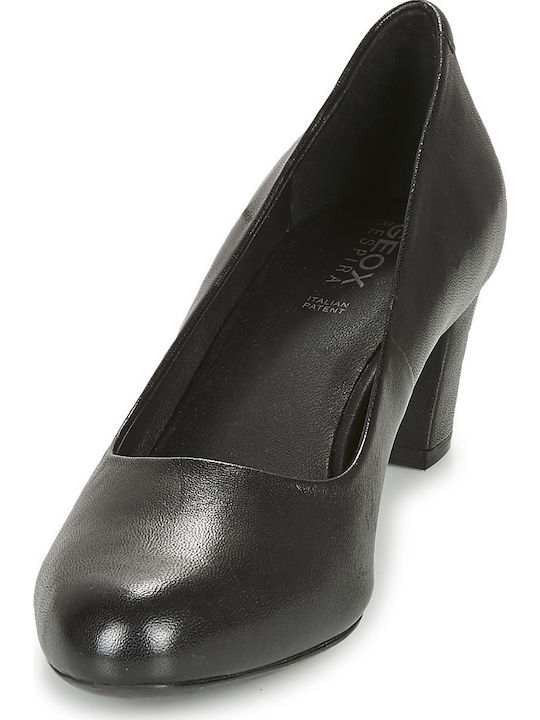 Leather Black Heels Umbretta