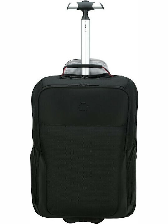 Delsey Parvis Plus Kabinenkoffer Stoff Schwarz mit 2 Räder Höhe 51cm
