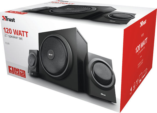 Trust Yuri 2.1 Ηχεία Υπολογιστή 2.1 με Ισχύ 60W σε Μαύρο Χρώμα
