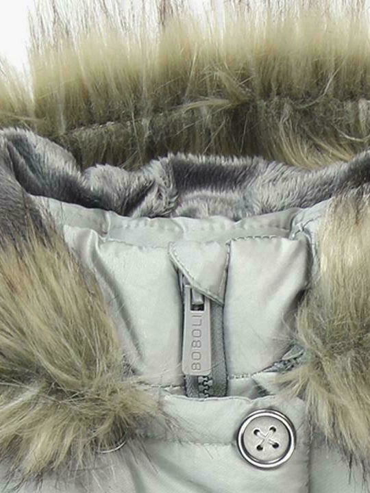 Kids' Casual Jacket Short with Hood Silver