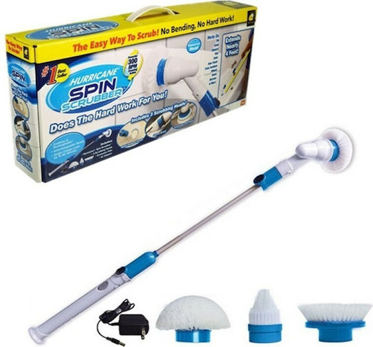 Cenocco Spin Scrubber CC-9044 Πλαστική Περιστρεφόμενη Βούρτσα Καθαρισμού με Λαβή Λευκή