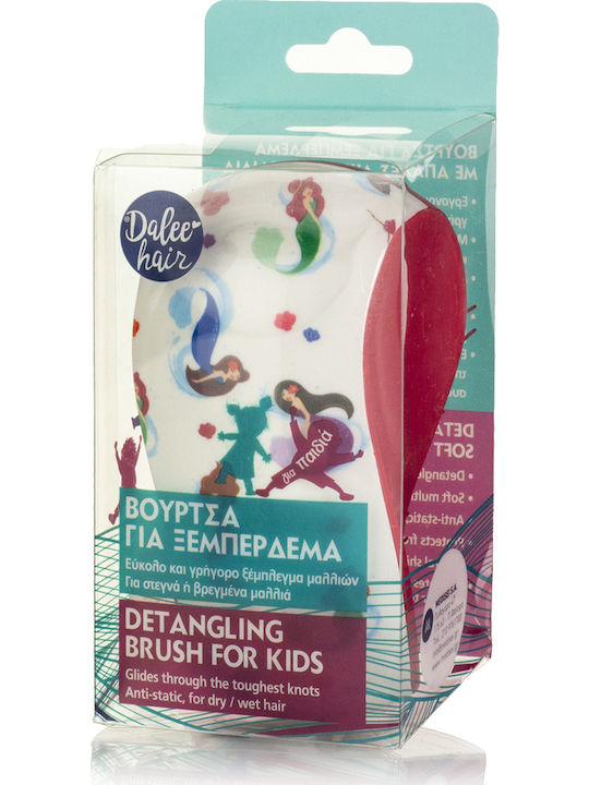 Dalee Kids Detangling Brush White Pink Dalee Kids Detangling Brush White Pink