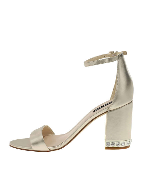 Abigail Leather Sandals Gold