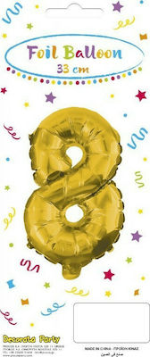 Balloon Foil Number 8 Gold 32cm