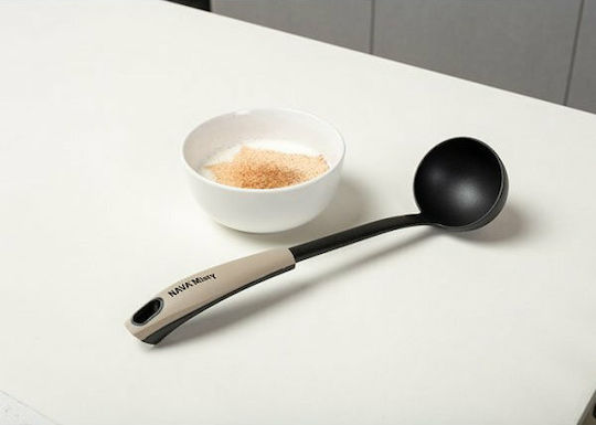 Nava Misty Deep Soup Spoon Made of Black Nylon 35cm