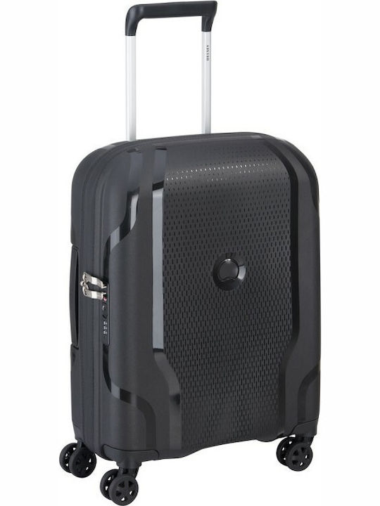 Delsey Clavel Koffer Kabine Hart Schwarz mit 4 Räder Höhe 55cm