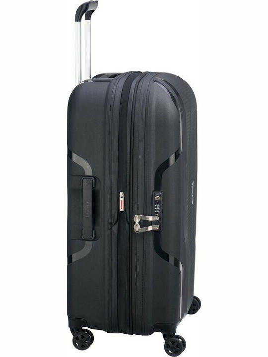 Delsey Clavel Koffer Kabine Hart Schwarz mit 4 Räder Höhe 55cm
