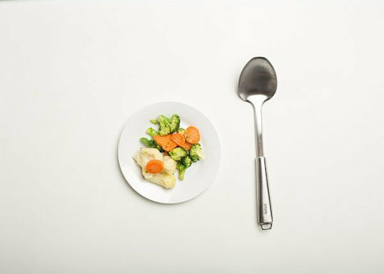 Nava Acer Shallow Kitchen Spoon Stainless Steel Gray 33cm