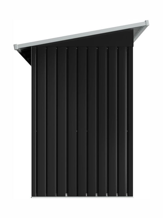 Metallic Garden Warehouse Galvanized Anthracite with Air Vents L1.9xW1.24xH1.81m
