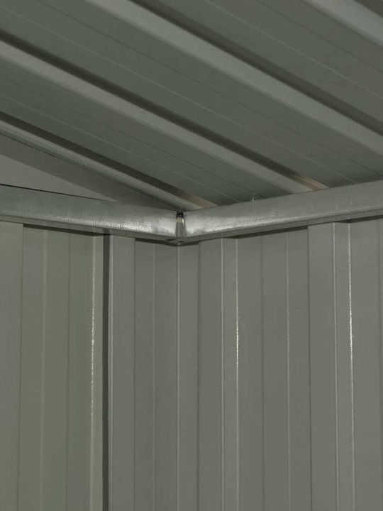 Metallic Garden Warehouse Galvanized Anthracite with Air Vents L1.9xW1.24xH1.81m