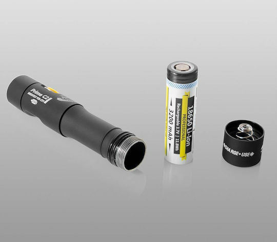 Armytek Wiederaufladbar Taschenlampe LED mit maximaler Helligkeit 1250lm Prime C2 Magnet Schwarz