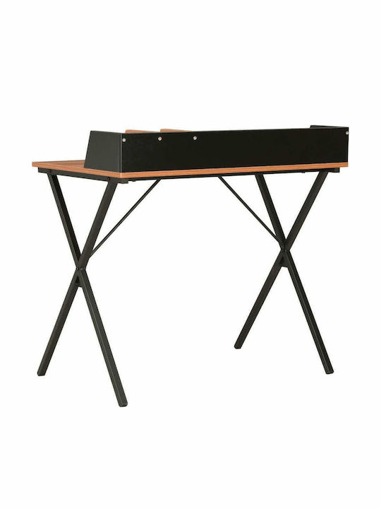 Birou Secretar Lemn Maro cu Picioare Metalice 80x50x84cm
