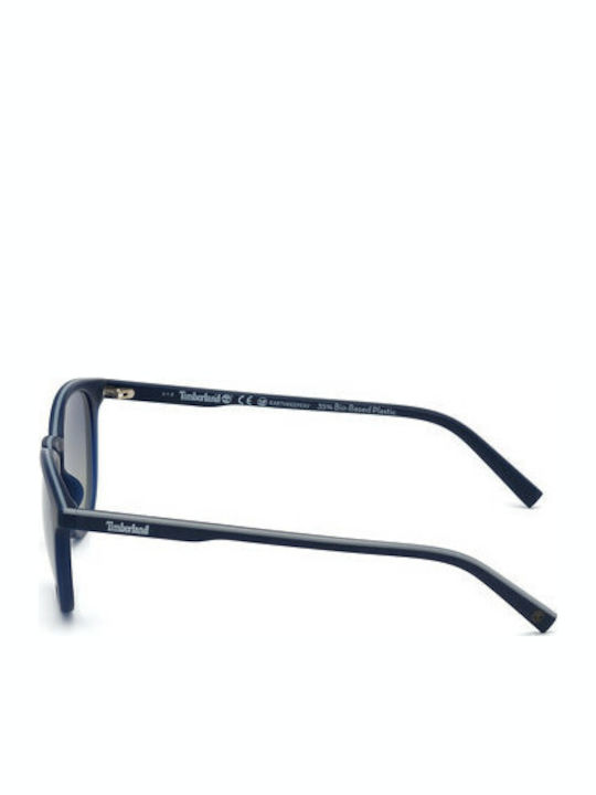 Timberland Men's Sunglasses with Navy Blue Plastic Frame and Polarized Lens TB9197 91D