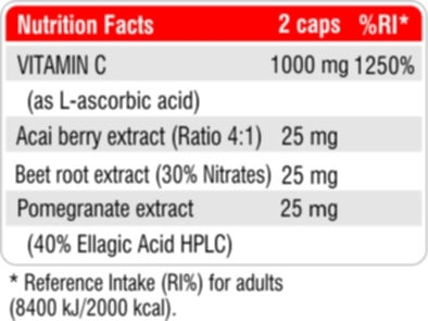 Fit & Shape Vitamin C 1000 plus Βιταμίνη για Ενίσχυση του Ανοσοποιητικού, τo Δέρμα & Αντιοξειδωτική δράση 60 κάψουλες
