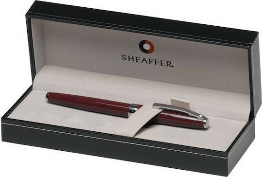 Sheaffer Füllfederhalter Mittel Rote aus Stahl mit Blauer Tintenfarbe