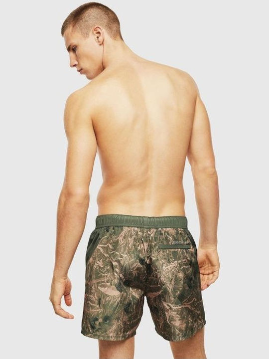 Diesel BM0WT-Dorsal Men's Swimwear Shorts Khaki with Patterns