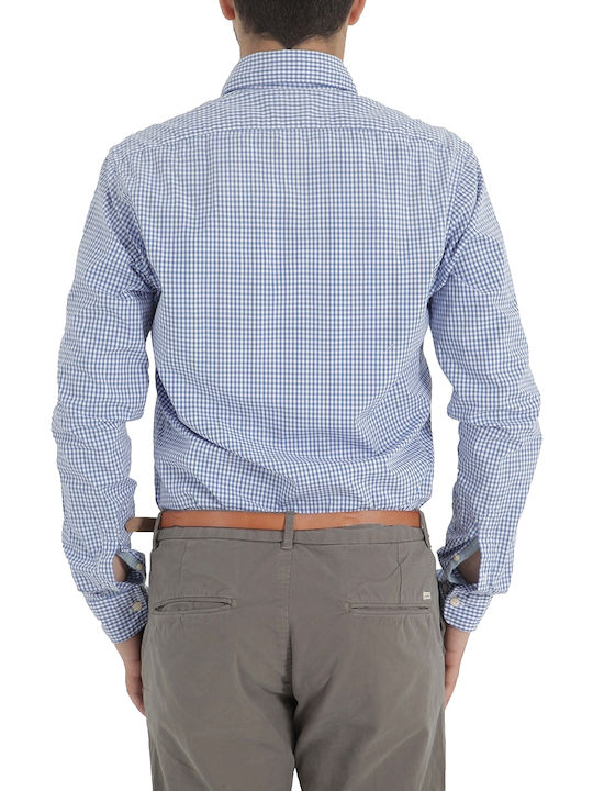 Scotch & Soda Βαμβακερό Πουκάμισο Μπλε