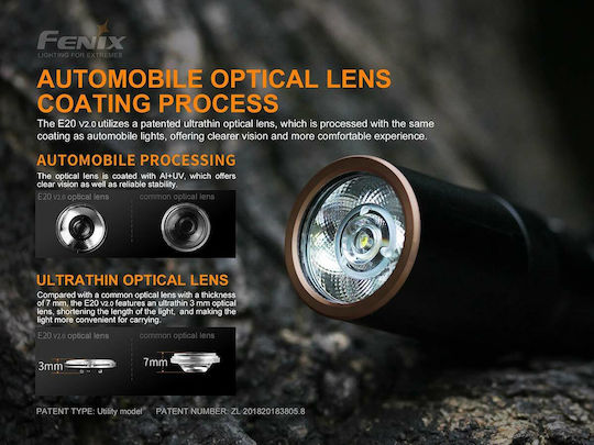 Fenix Φακός LED IP68 με Μέγιστη Φωτεινότητα 350lm E20V2