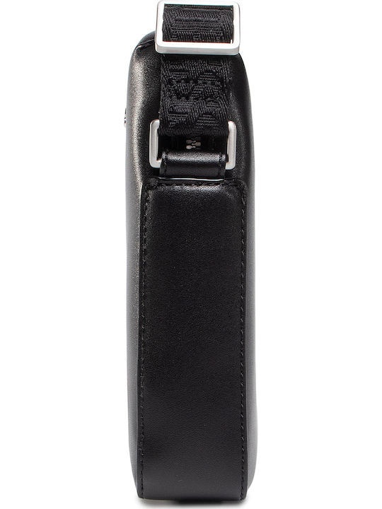 Dan Leather Men's Shoulder / Crossbody Bag Black