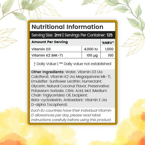 WeightWorld Liposomal Vitamin D3 + K2 Liquid 4000iu 250ml Skroutz.gr