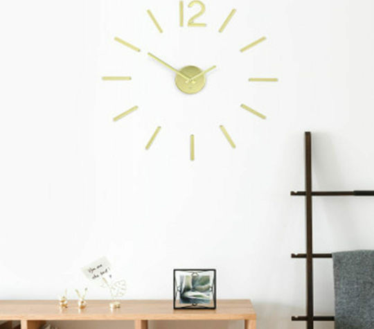 Umbra Blink 3D Wall Clock Sticker Plastic Gold Ø100cm
