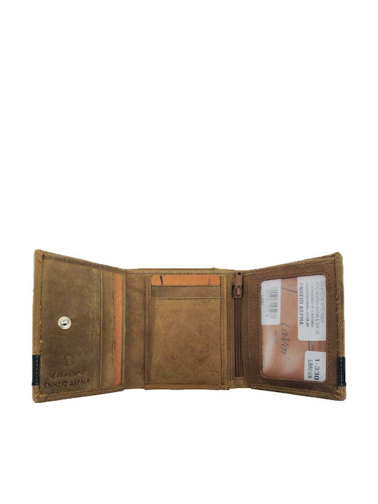 Leather Men's Wallet Classic with RFID Coffee Open