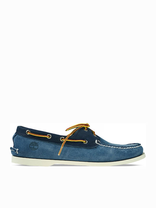 Timberland Men's Leather Boat Shoes Blue A13WG