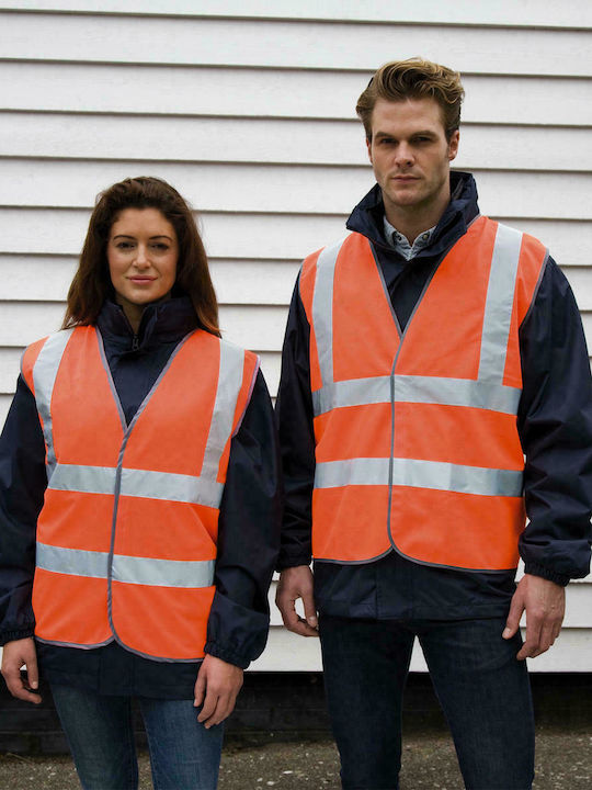 Result Hi-Viz Safety Vest with Reflective Film Orange